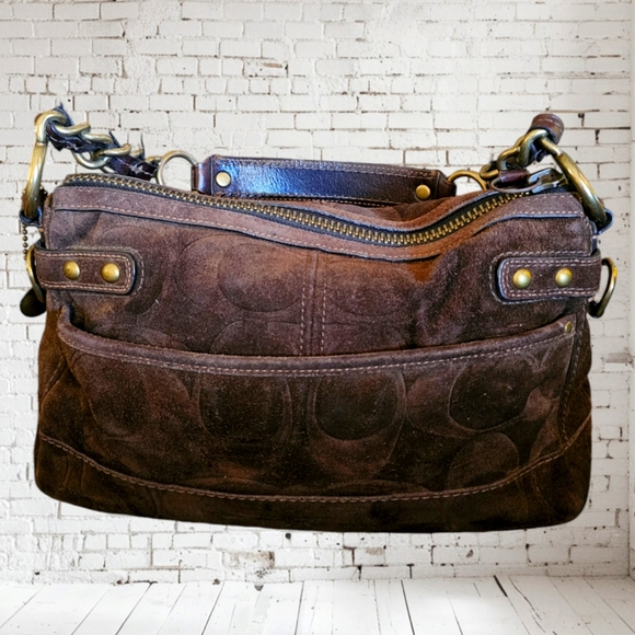 Vintage Suede COACH Bag - Picture 4 of 9